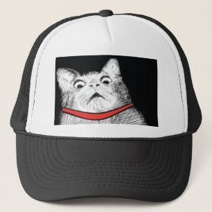 Förvånad kattflämtning Meme - hatt Keps