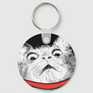 Förvånad kattflämtning Meme - Keychain Nyckelring