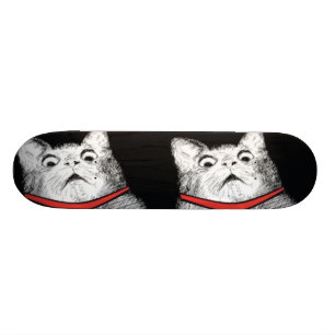 Förvånad kattflämtning Meme - Skateboard