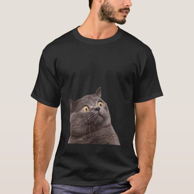 Förvånad kattnota t shirt (Framsida)