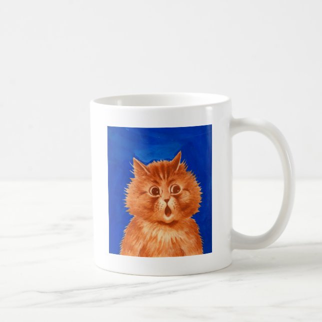 Förvånad orange katt av Louis Wain Kaffemugg (Höger)