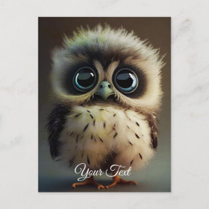 Förvånad Owlet. Vykort