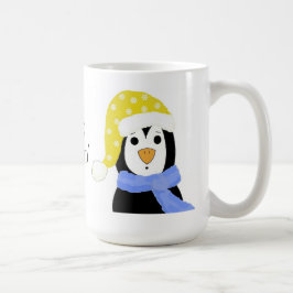 Förvånad pingvin - Sittar chill Kaffemugg