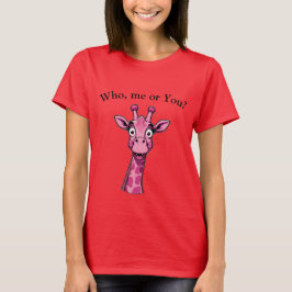 Förvånad Rosa Giraff T Shirt