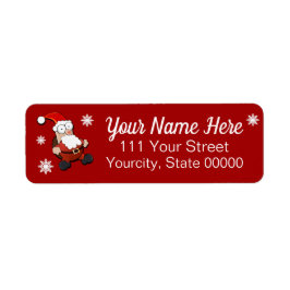 Förvånad Santa Anpassningsbar Returadress Etikett