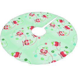 Förvånad Santa Julgransmatta Borstad Polyester