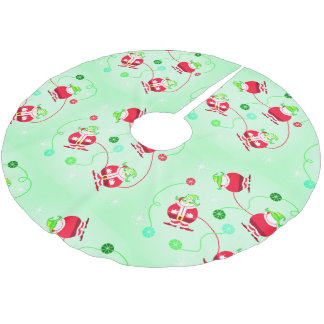 Förvånad Santa Julgransmatta Borstad Polyester