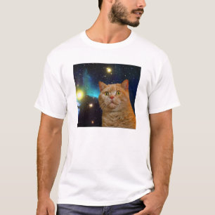 Förvånad utrymmekattunge t-shirt