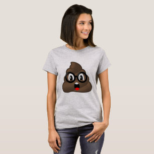 Förvånada Poopexponeringsglas Emoji Tee