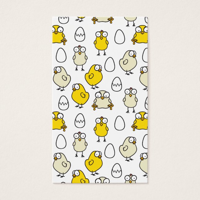 Förvånade Påsk-kycklingar Visitkort (Framsidan)