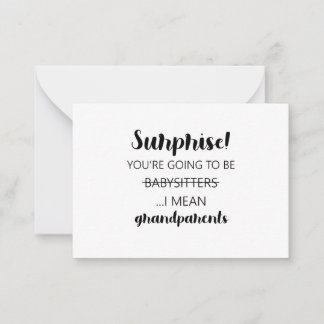 Förvånande att du kommer att bli babysittare i Ela Anteckningskort