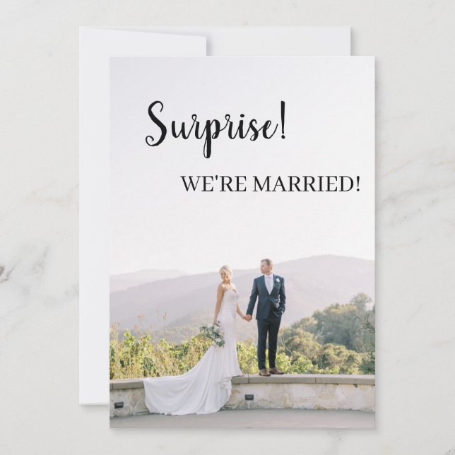 Förvånande att vi är gifta! meddelande (Framsida)