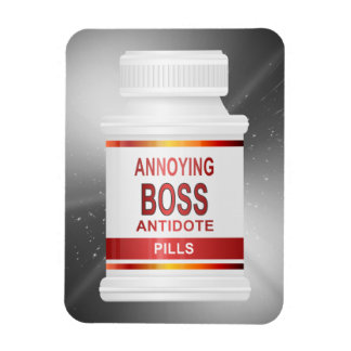 Förvånande chef koncept. magnet