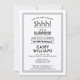 Förvånande Party Shhh! Enkel Elegant Inbjudningar