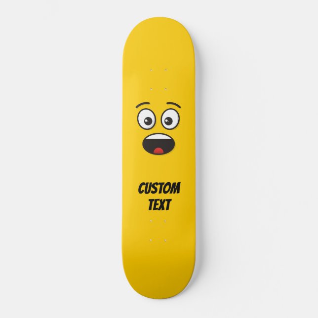 Förvånat Ansikte Mini Skateboard Bräda 18,5 Cm (Framsida)