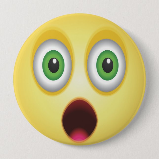 Förvånat Emoji-ansikte Knapp (Framsida)