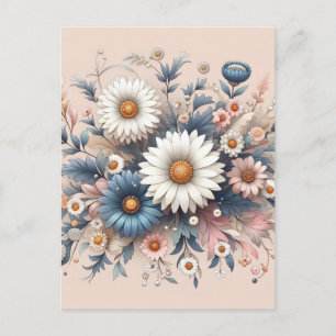 Förvandla din miljö med elegant Daisy-blommotiv Vykort