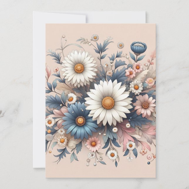 Förvandla din miljö med elegant Daisy blomster Inbjudningar (Framsida)