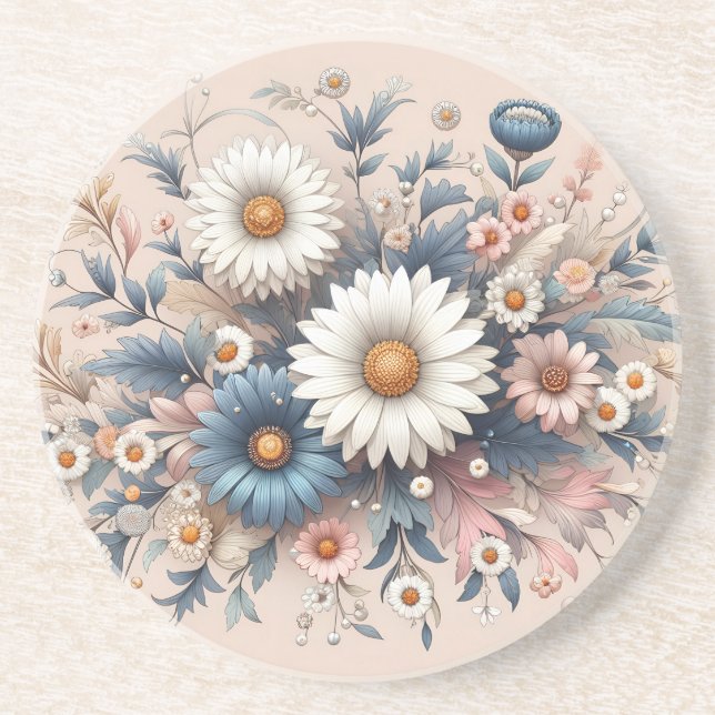 Förvandla din miljö med elegant Daisy Floral Underlägg (Framsidan)