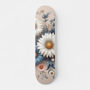 Förvandla din miljö med elegant daisyblommig dekor mini skateboard bräda 18,5 cm