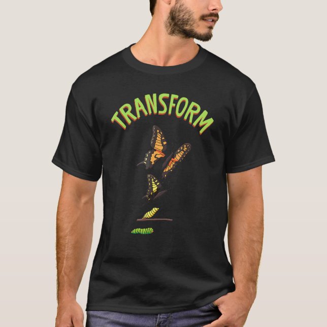 Förvandla larv till fjäril Vacker Butte T Shirt (Framsida)