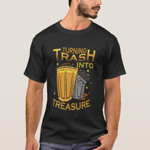 Förvandlar Skräp Till Skatt Återvunnet Avfall T Shirt