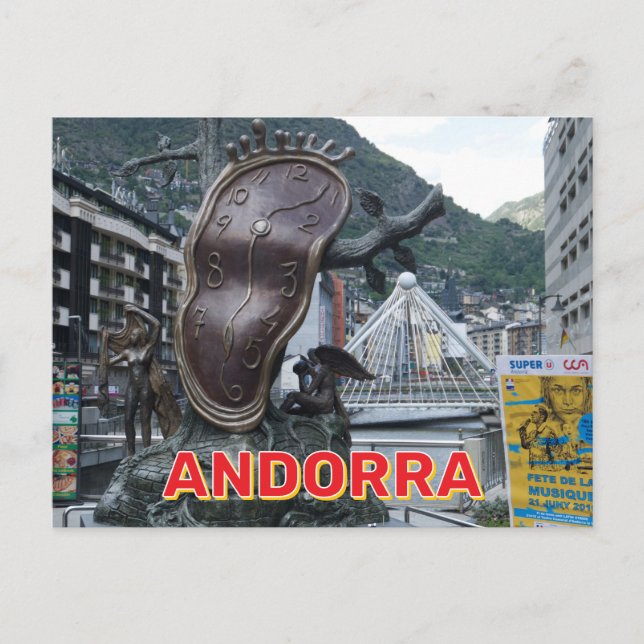 Förvanskad låsning i Andorra Vykort (Framsida)