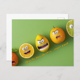 Förvänta dig Drama Funny Ansikte Vykort