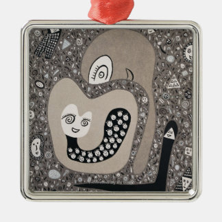 Förvänta en baby julgransprydnad metall