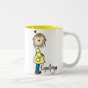 Förvänta en babymugg Två-Tonad mugg