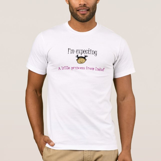 Förvänta en flicka från Indien! Tee (Framsida)
