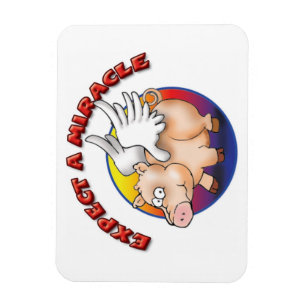 Förvänta ett mirakel - flyggrisT-tröja Magnet