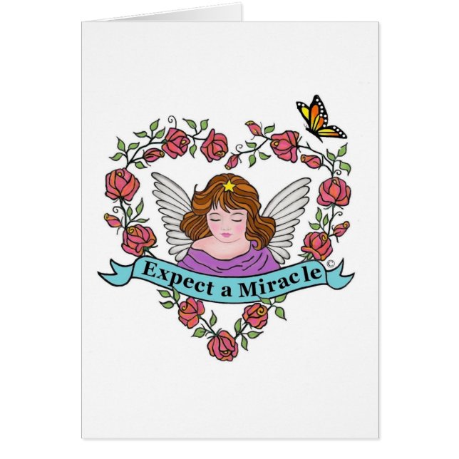 Förvänta ett mirakel hälsningskort (Framsidan)