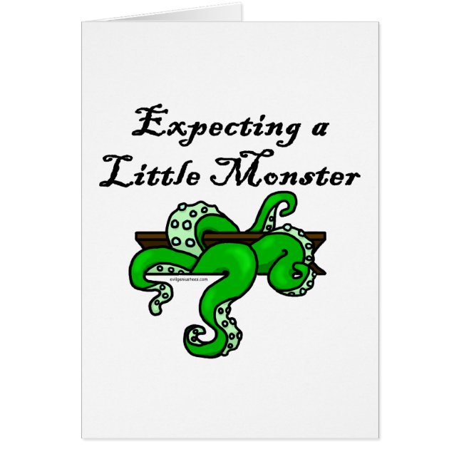 Förvänta lite ett monster hälsningskort (Framsidan)
