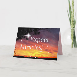 Förvänta Miracles Gnistra Solset Get well-on Card Kort