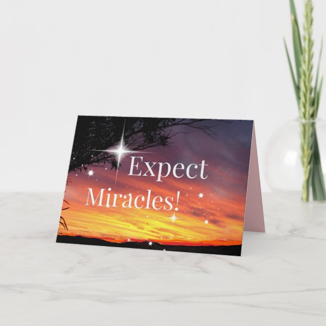 Förvänta Miracles Gnistra Solset Get well-on Card Kort (Framsida)
