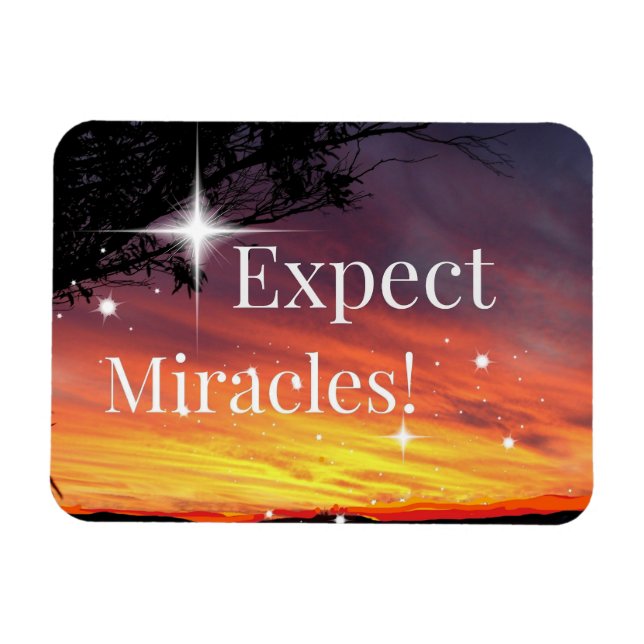 Förvänta Miracles Gnistra Solset Get well-on Card Magnet (Horisontell)