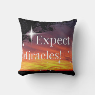 Förvänta Miracles Gnistra Sunset Get well on Namn Kudde