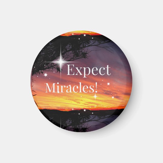 Förvänta Miracles Gnistra Sunset Get well on Namn Magnet (Framsidan)