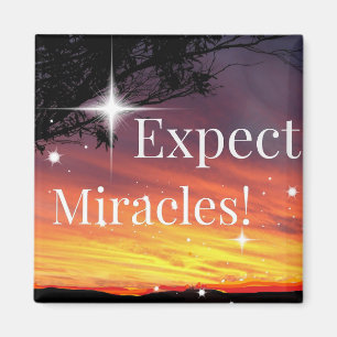 Förvänta Mirakler Gnist Solnedgång Inspirerande Ci Magnet