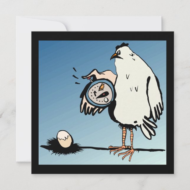 Förväntad inbjudan till barnskötare för kyckling (Framsida)