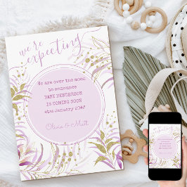 Förväntade sig Rosa och Guld Gravid för flytande o Meddelande