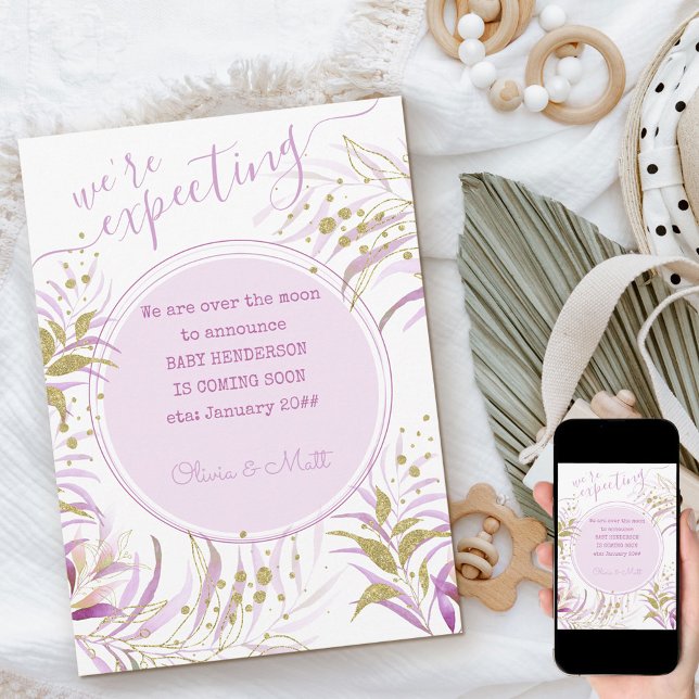 Förväntade sig Rosa och Guld Gravid för flytande o Meddelande (Skapare uppladdad)