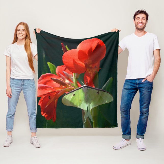 "Förväntan av målningen för natt" - Luna mal Fleecefilt (På plats)