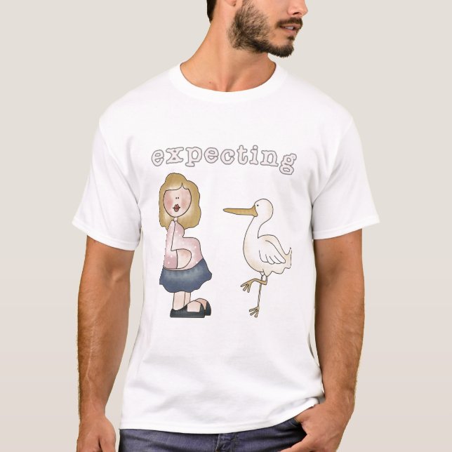 Förväntande Baby - Stork Tshirts och presenter (Framsida)