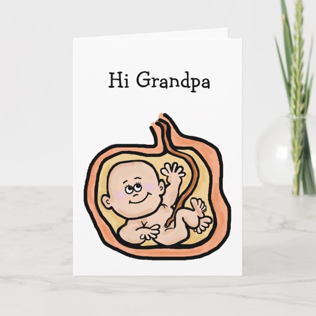Förväntande Grandpa Fars dag-kort Kort (Framsida)