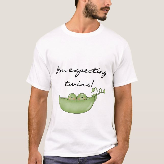 Förväntande Twillingar - ärter i en Pod T Shirt (Framsida)