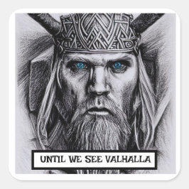 Förväntande ultratoriskt - Legendens Valhalla Fyrkantigt Klistermärke