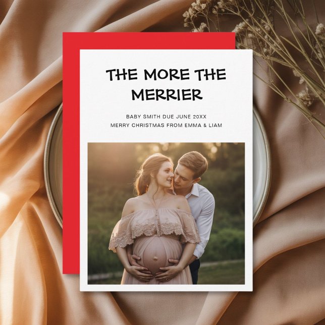 Förväntar denna jul baby-kort julkort (Skapare uppladdad)