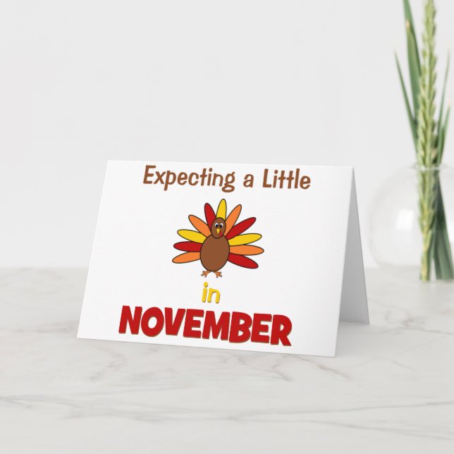 Förväntar sig en liten kalkon i november! meddelande (Framsida)